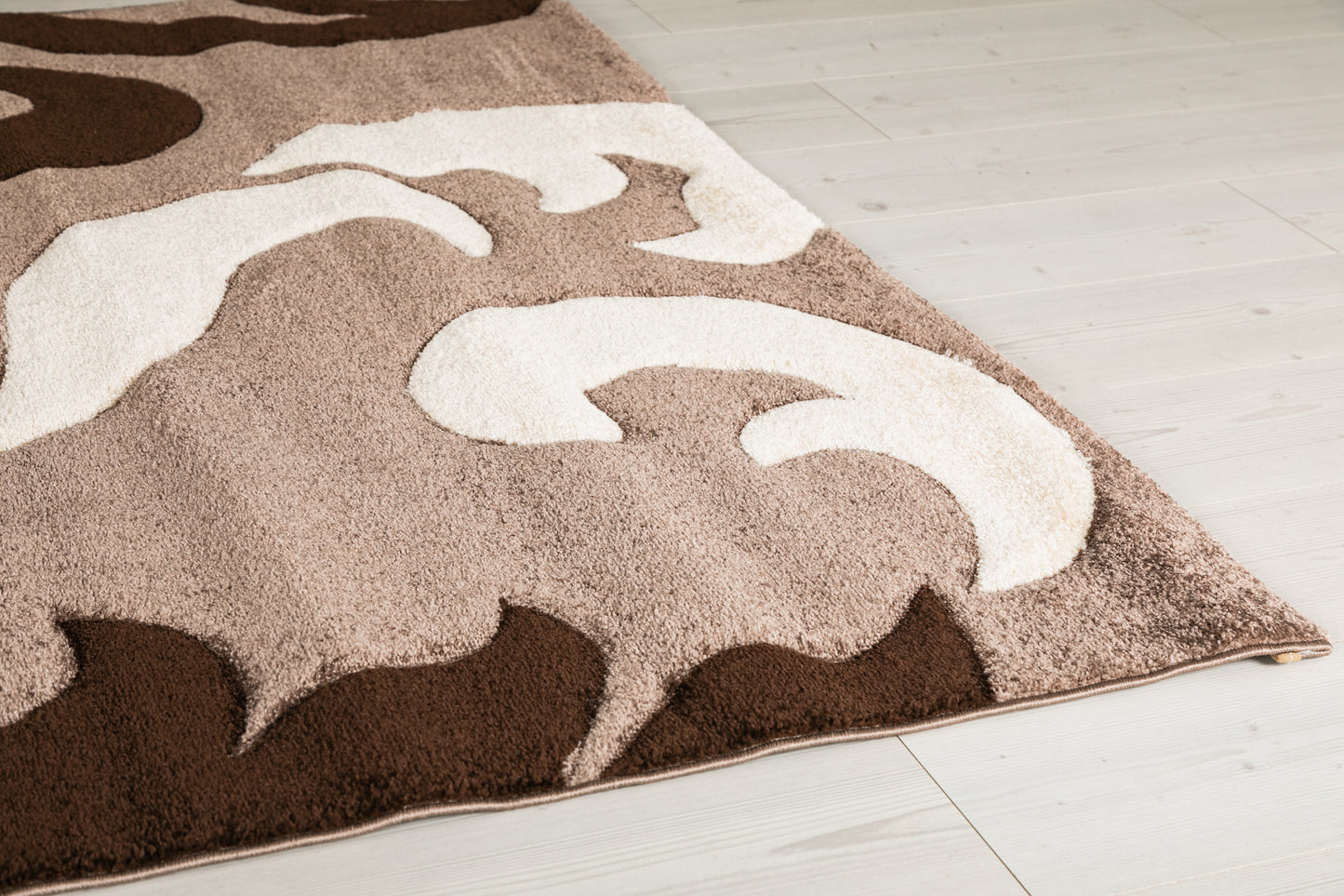 Eylül Barna Fehér Modern Szőnyeg