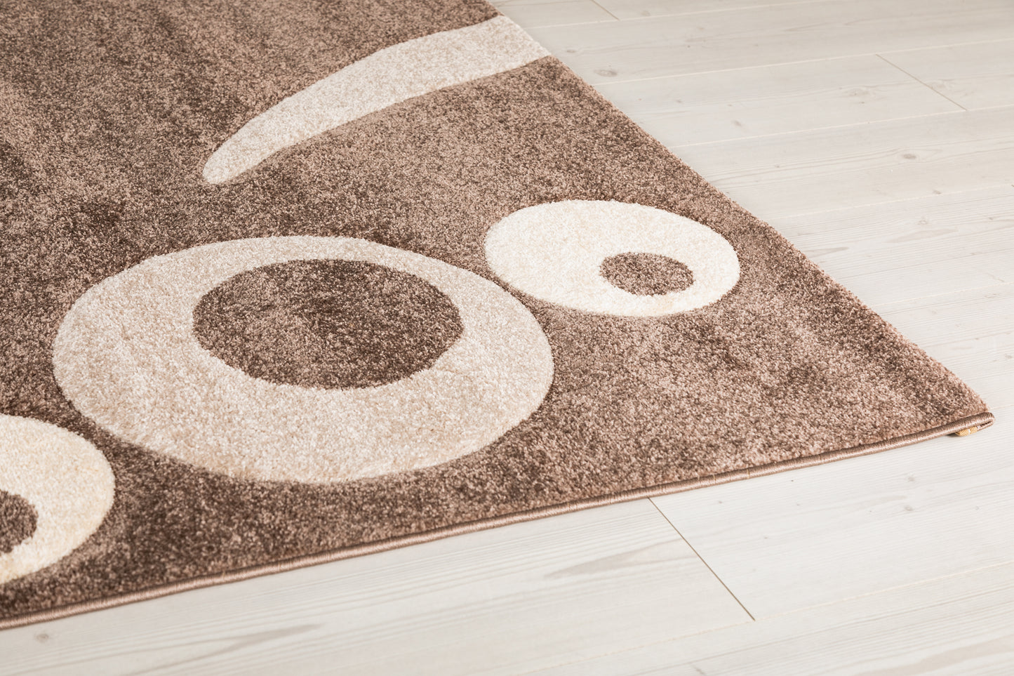 Eylül Kávé-Fehér Modern Szőnyeg